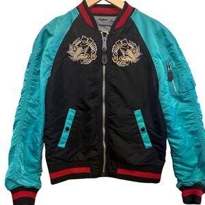 Alpha Industries “EAGLE” Japan reversible Bomber jacket Medium. NWOT